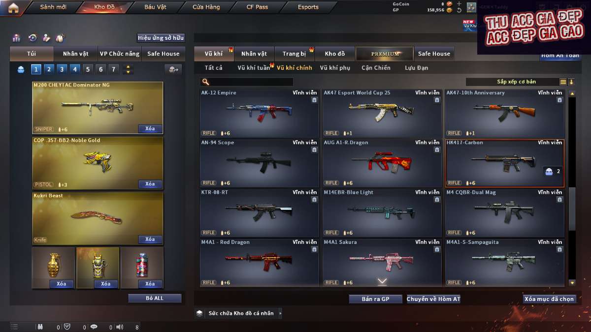 shop acc cf uy tin gia re